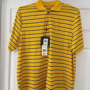 Yellow Striped Men's Polo Shirt